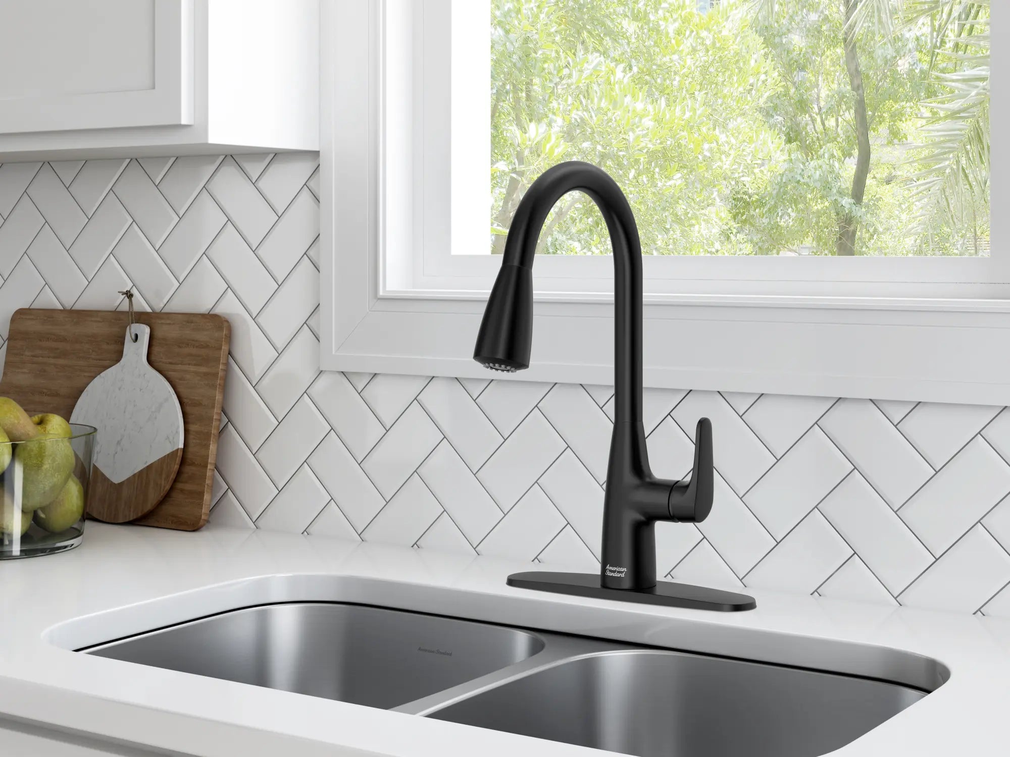 Colony PRO Single Handle Pull Down Dual Spray Kitchen Faucet - 1.5 GPM/5.7 LPM Low Flow, Lead-Free Brushed Nickel - Perfect for Modern Kitchens & Easy Dishwashing