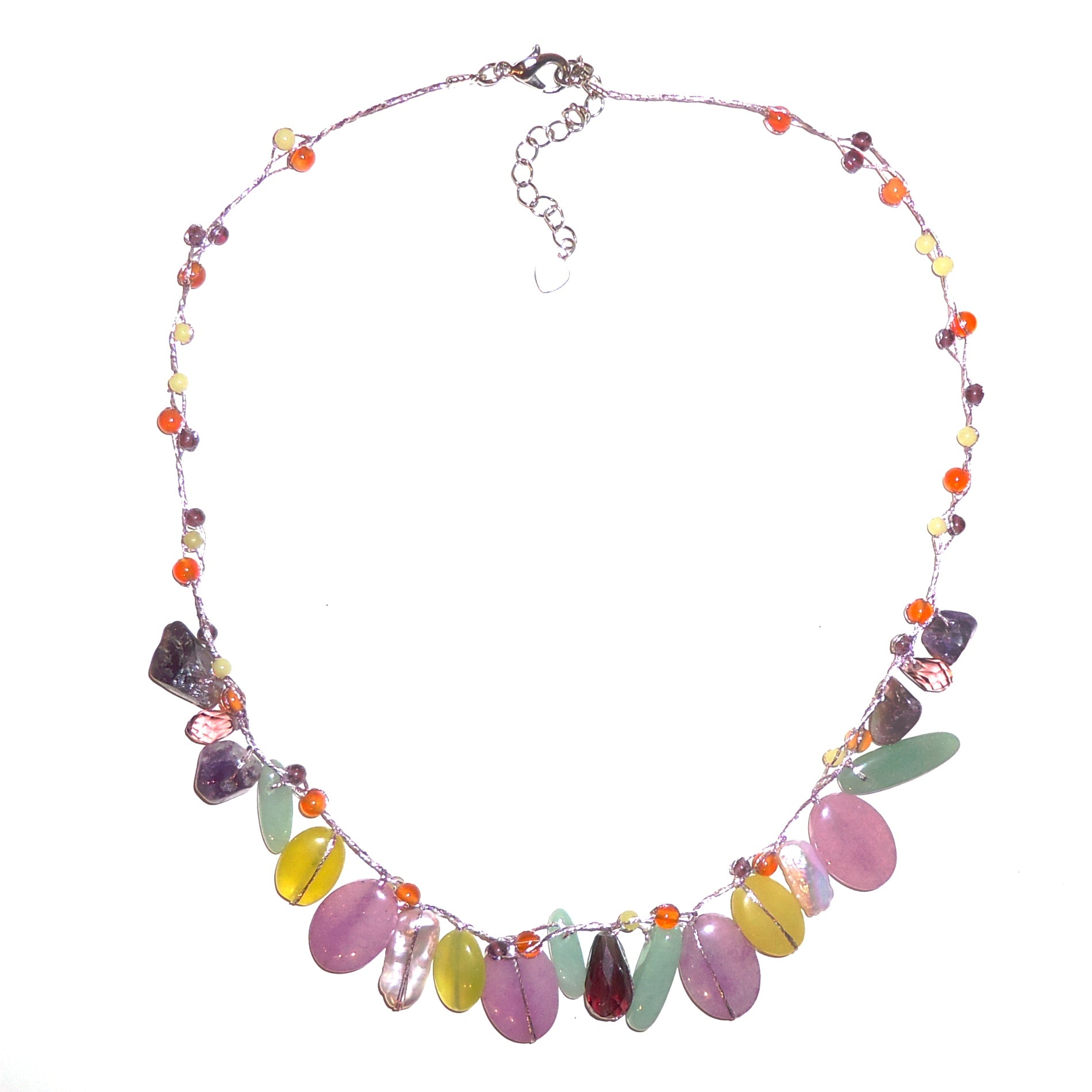 Multi Stone Necklace for Women - Elegant Layered Gemstone Jewelry for Daily Wear & Special Occasions