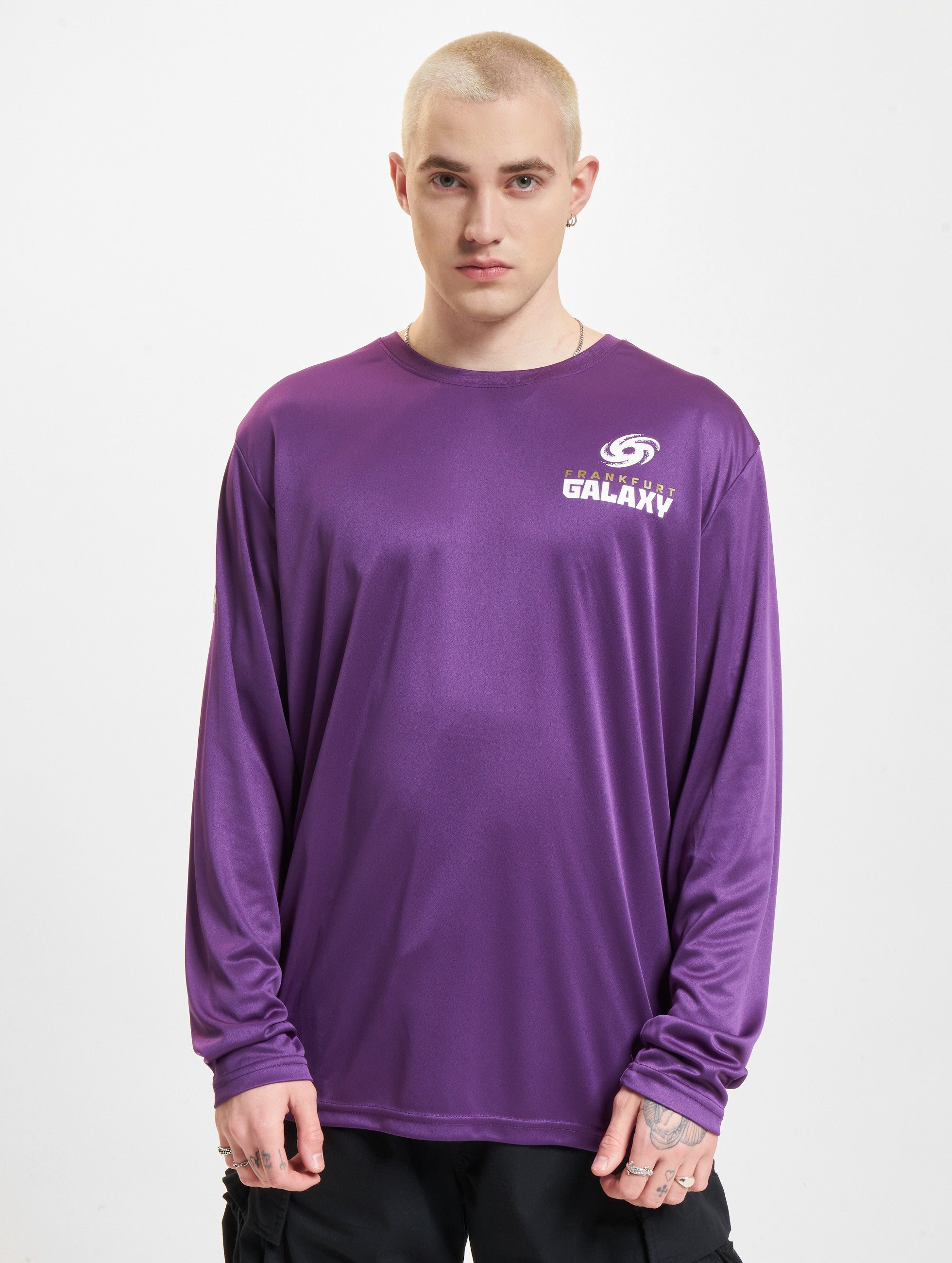 Frankfurt Galaxy Performance Long Sleeve Shirt for Men - Moisture Wicking Athletic Top for Running, Gym & Outdoor Sports