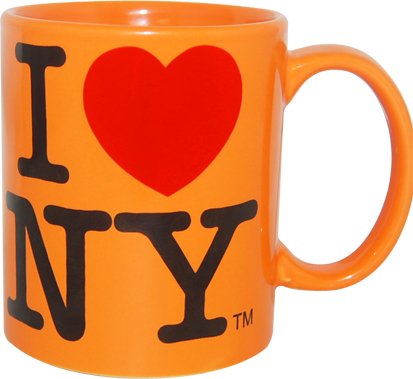 I Love New York Colorful Mugs - 11 oz Double-Sided Ceramic Coffee Cups with 'I Love NY' Design in 7 Vibrant Colors (Yellow, Pink, Orange, Blue, Purple, Black, White) - Perfect Souvenir Gift for NYC Lovers, Office Use & Home Decor
