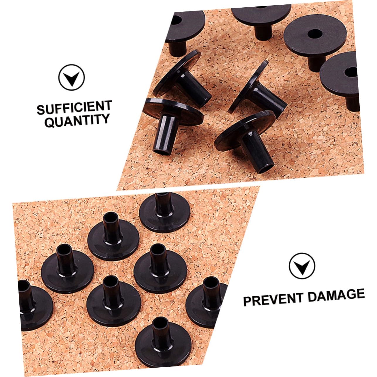 8 Pack Black Plastic Drum Cymbal Stand Sleeves - Easy Replacement Parts for Drum Set Accessories | Perfect for Live Performances, Studio Recording & Drum Maintenance