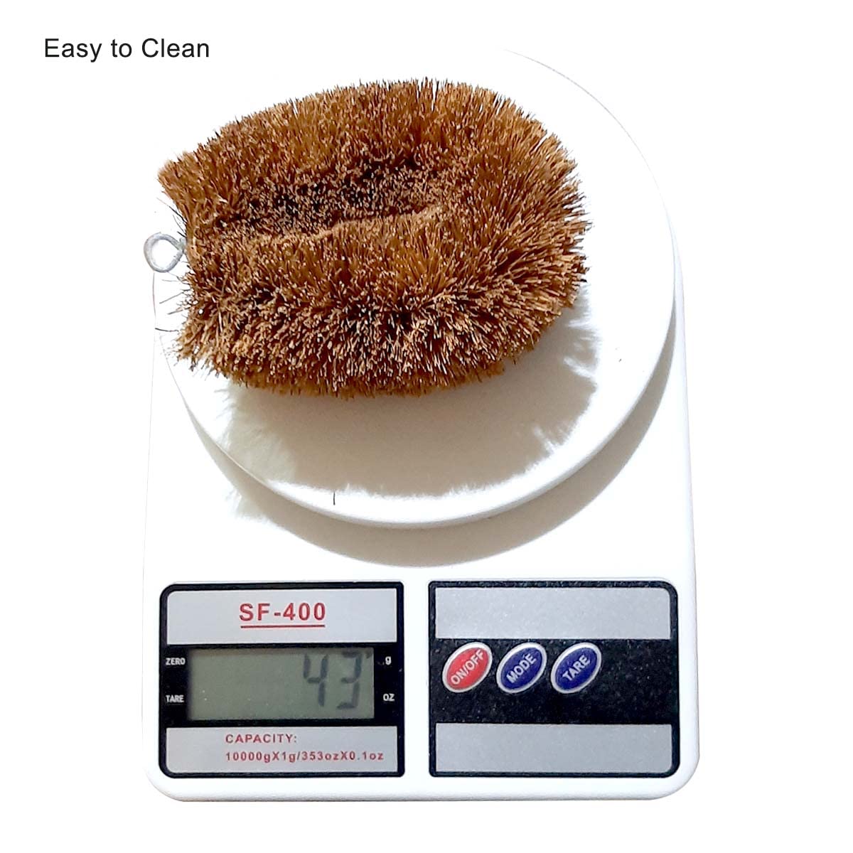 Natural Coconut Fiber Scrubber Brush for Fruits, Veggies & Kitchen Cleaning