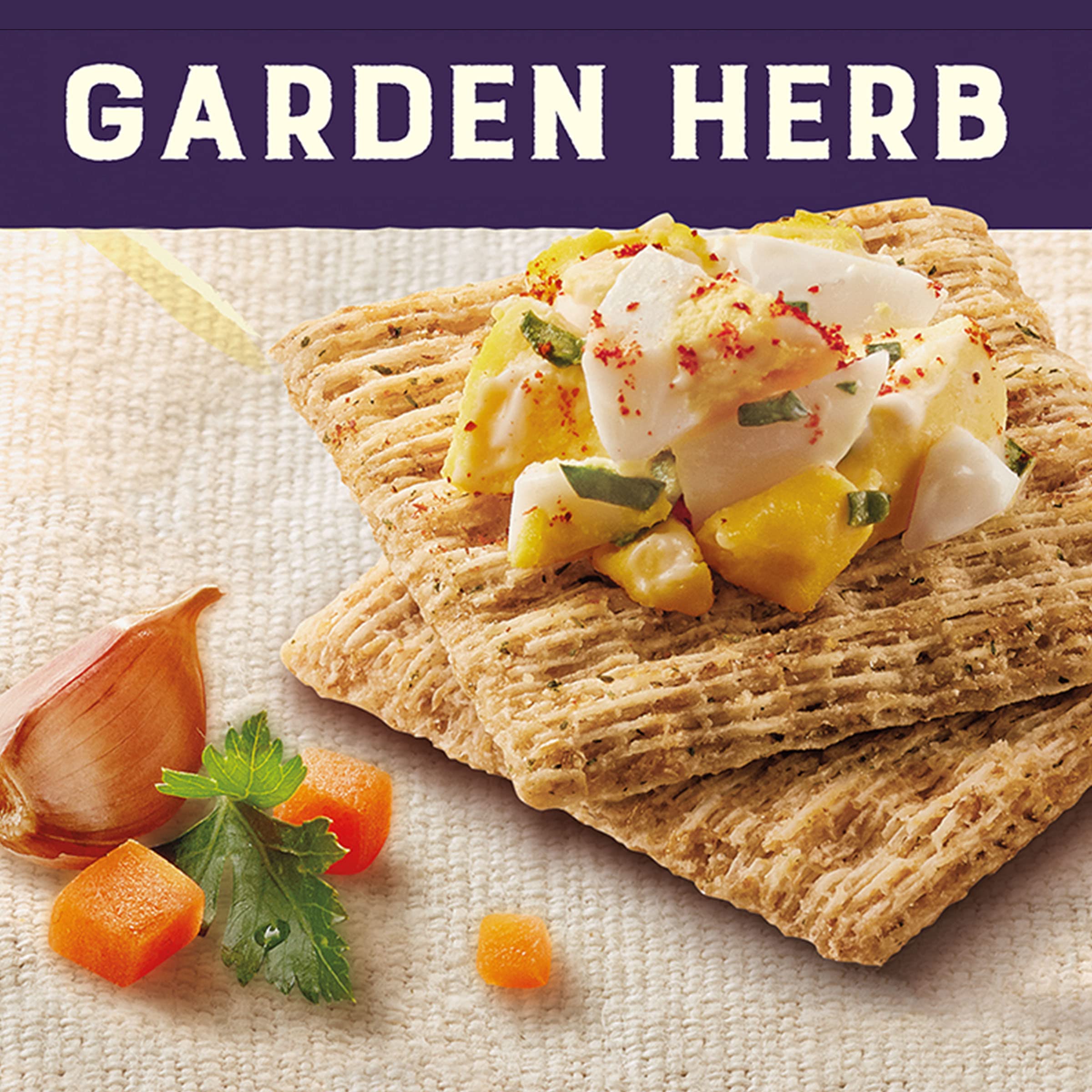 Triscuit Garden Herb Whole Grain Wheat Crackers - Healthy Lunch Snacks & On-the-Go Snacks (8.5 oz) | Perfect for Office, School & Picnic Baskets