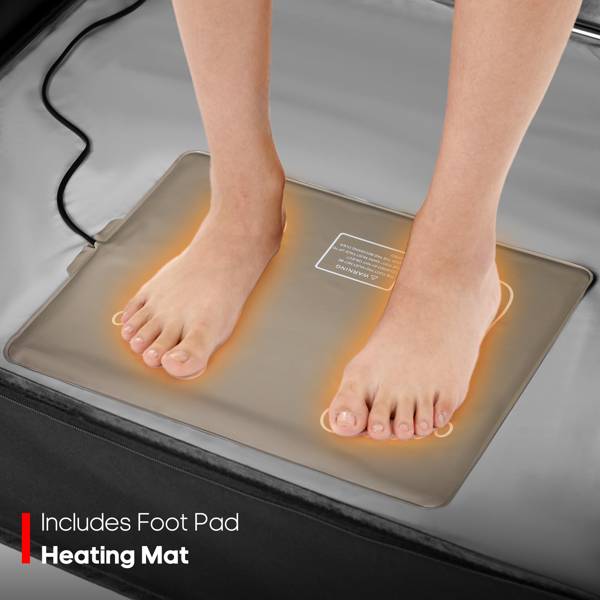 Portable Infrared Sauna for Home - 6 Heating Plates, Sauna Tent, Foot Warmer & LED Light - Full Body Detox & Relaxation - Perfect for Home Spa, Yoga, and Post-Workout Recovery