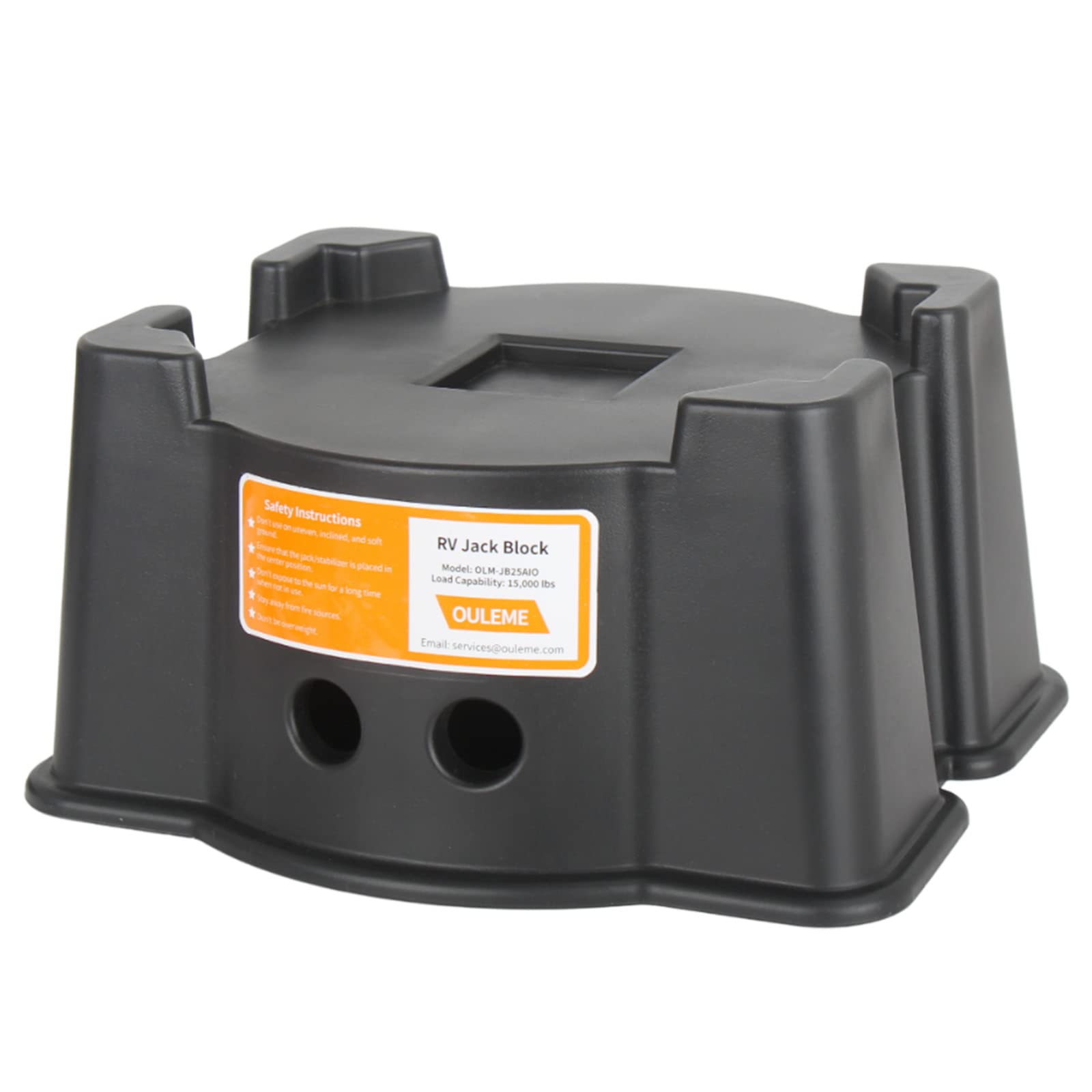 Heavy Duty Trailer Jack Block - 15,000 lbs Capacity Stabilizer for RV, Camper, Travel Trailer & 5th Wheel | Fits Tongue Jack, Post, Wheels, Foot, Round & Square Stabilizers | Perfect for Camping, Road Trips & Long-Term Parking