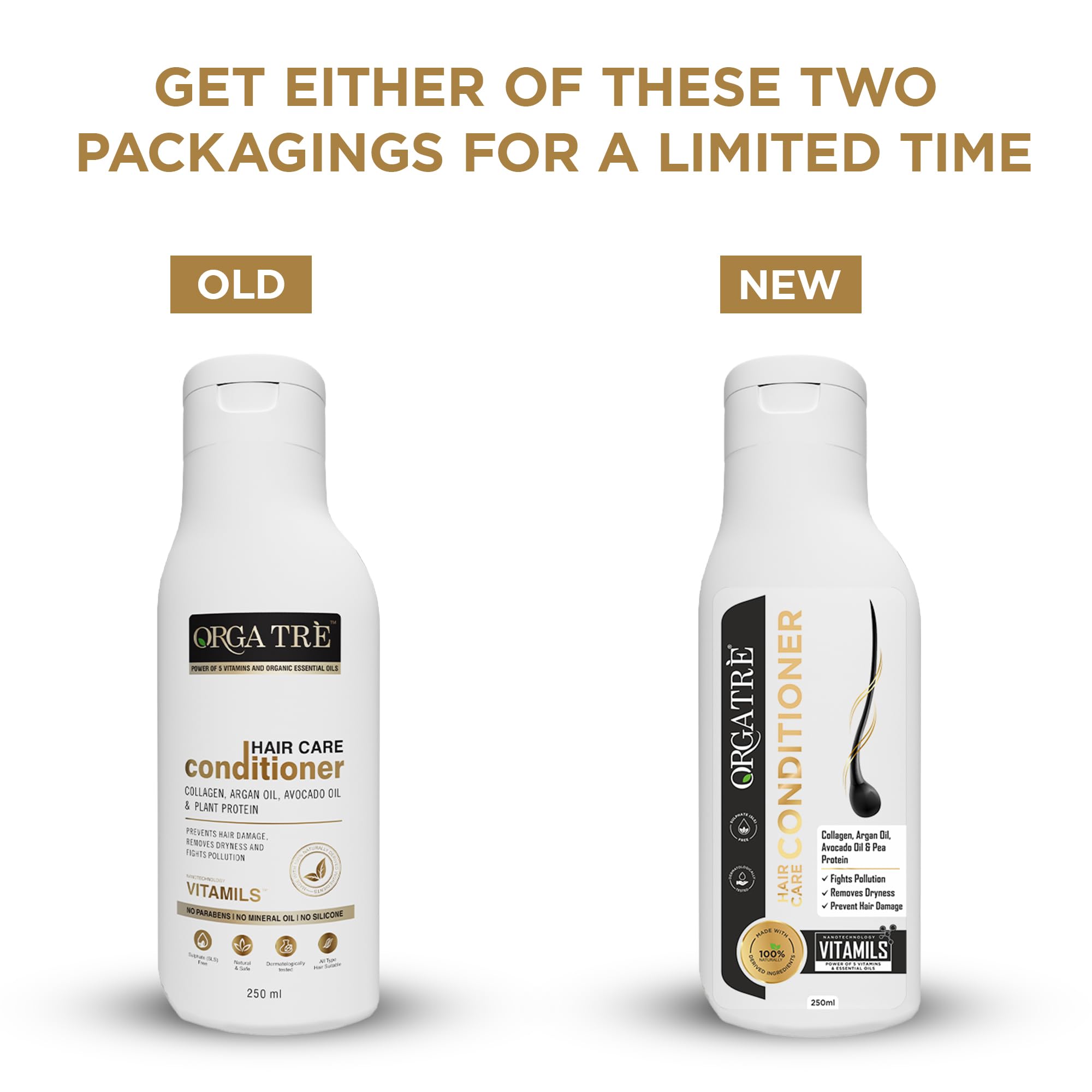 Orgatre Hair Care Conditioner - 250ml Hydrating & Deep Conditioning Treatment with Aloe, Olive, Rosemary & Murumuru Oils - Reduces Hair Fall & Thinning for Men & Women - Perfect for Dry, Damaged & Frizzy Hair - 1 Count