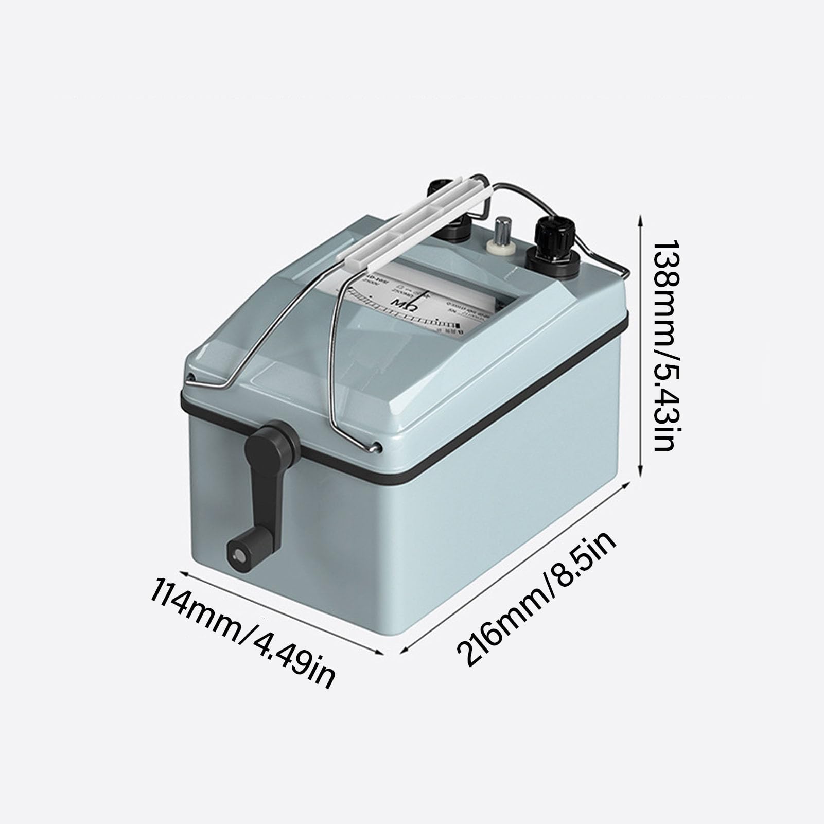 2500V Insulation Resistance Tester - Hand Crank Megohmmeter with Aluminum Case for Electrical Safety Testing - Perfect for Industrial, Home & DIY Electrical Maintenance
