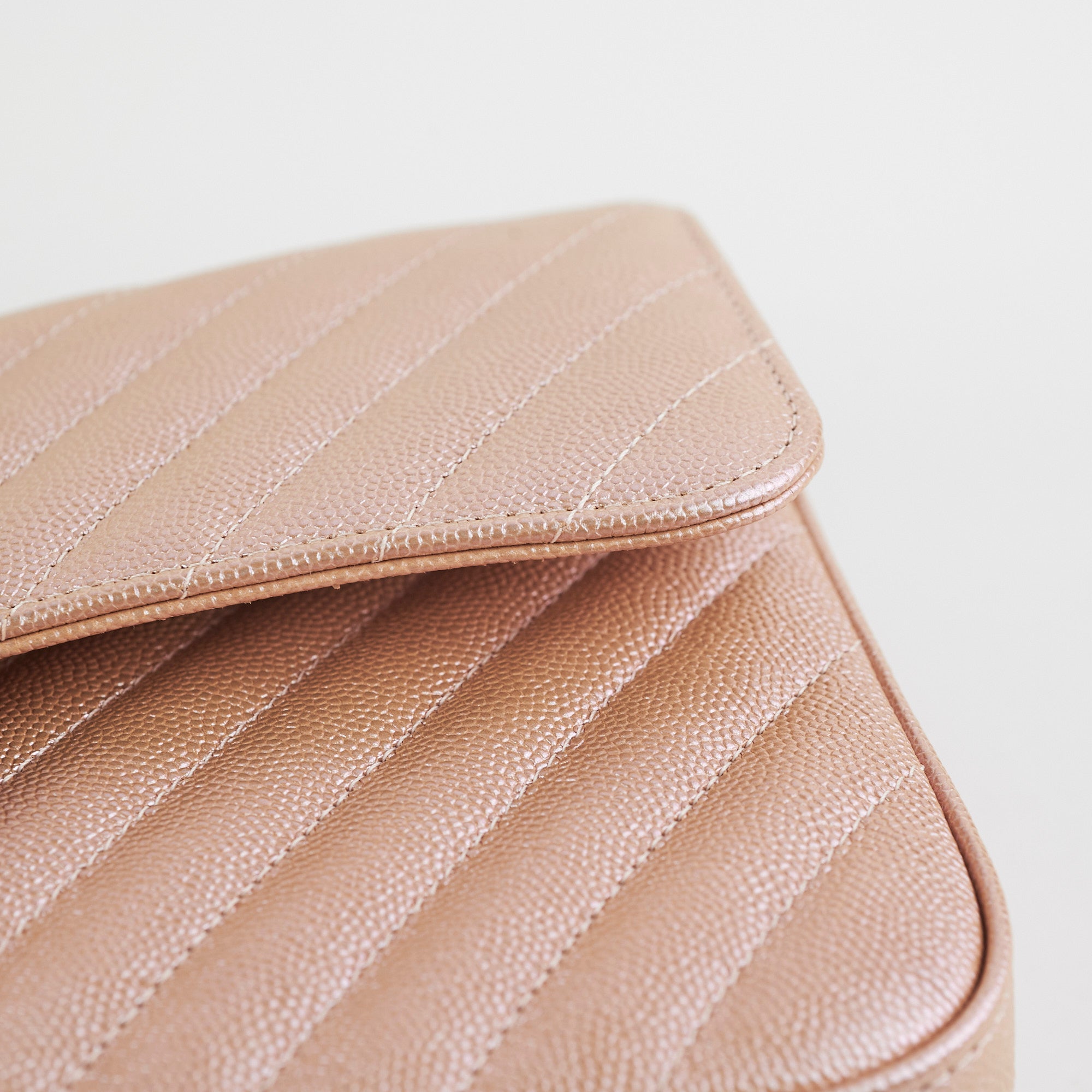 Chanel Medium Classic Double Flap Bag in Iridescent Rose Gold - 18B Collection | Luxury Handbag for Women, Evening Parties & Special Occasions