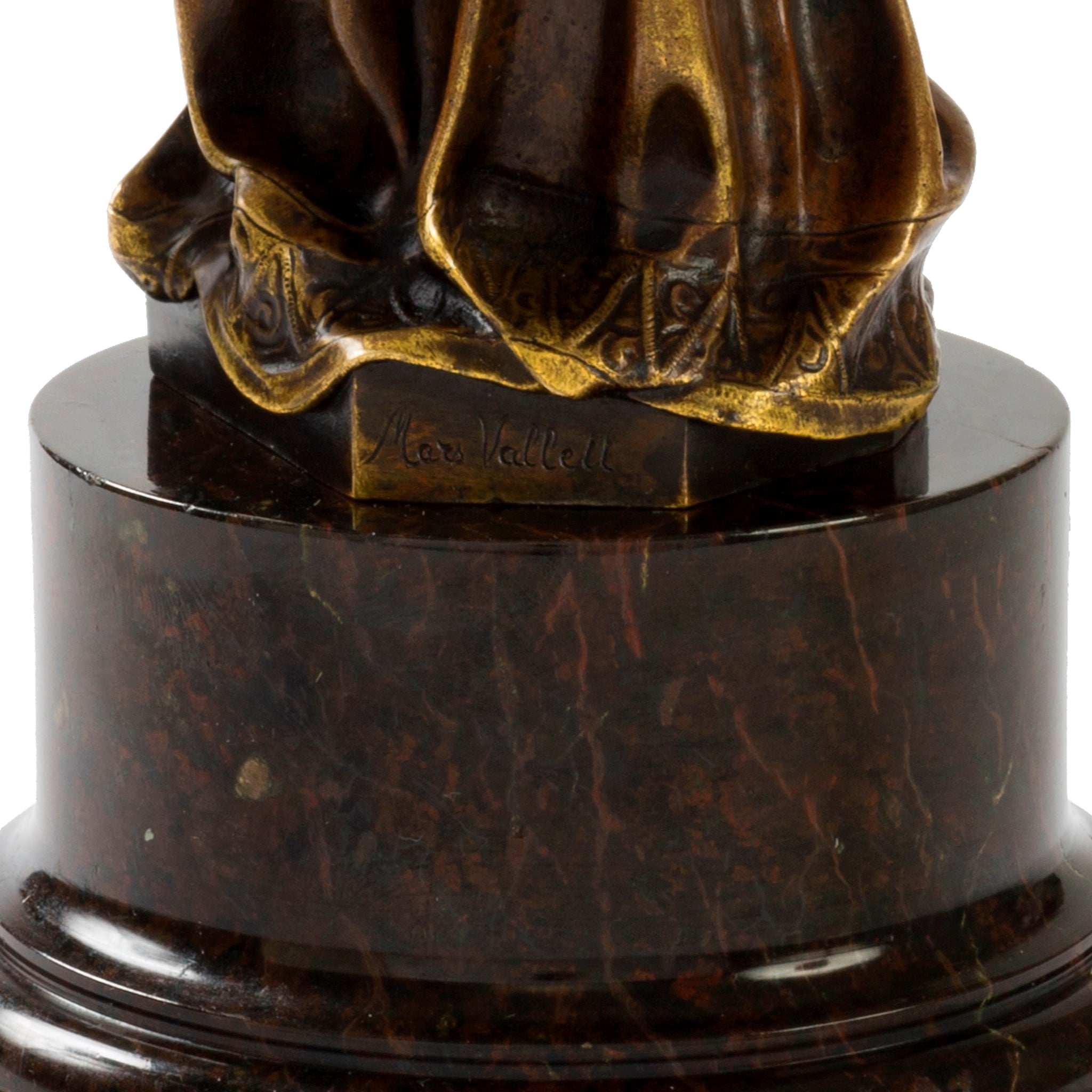 Antique Bronze Sculpture of Sarah Bernhardt as Princess Lointaine by Marius Mars Vallet - French Art Nouveau Statue for Home Decor & Theater Lovers