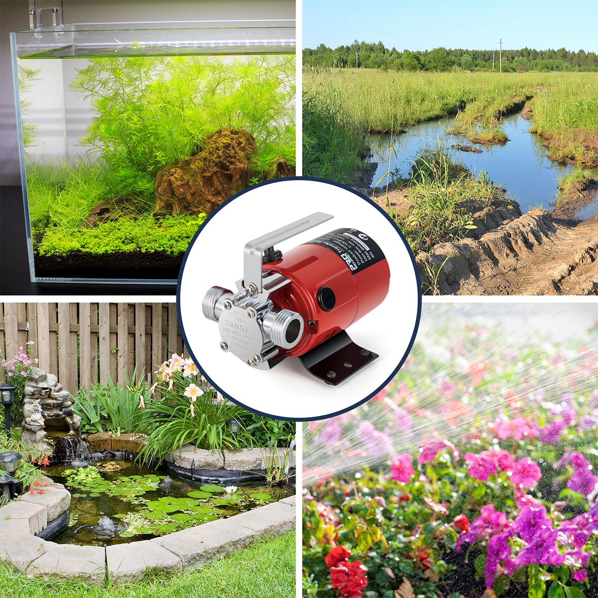 1/10HP Utility Water Transfer Pump - Submersible AC Pump for Home, Garden, Pool & RV Use | Portable for Draining, Flood Control & Water Circulation