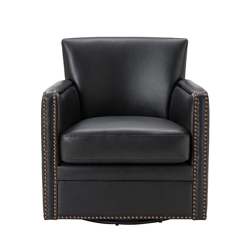 Gloria Genuine Leather Swivel Chair - 360° Rotating Office Chair with Adjustable Height for Home & Office Workspace - Perfect for Conference Rooms, Study Desks and Executive Offices