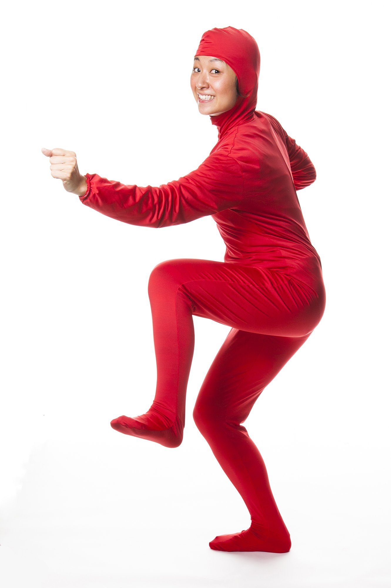 Red Full Body Tights for Women - Stretchy Dance & Yoga Leggings - Size M - Perfect for Ballet, Workouts & Costumes