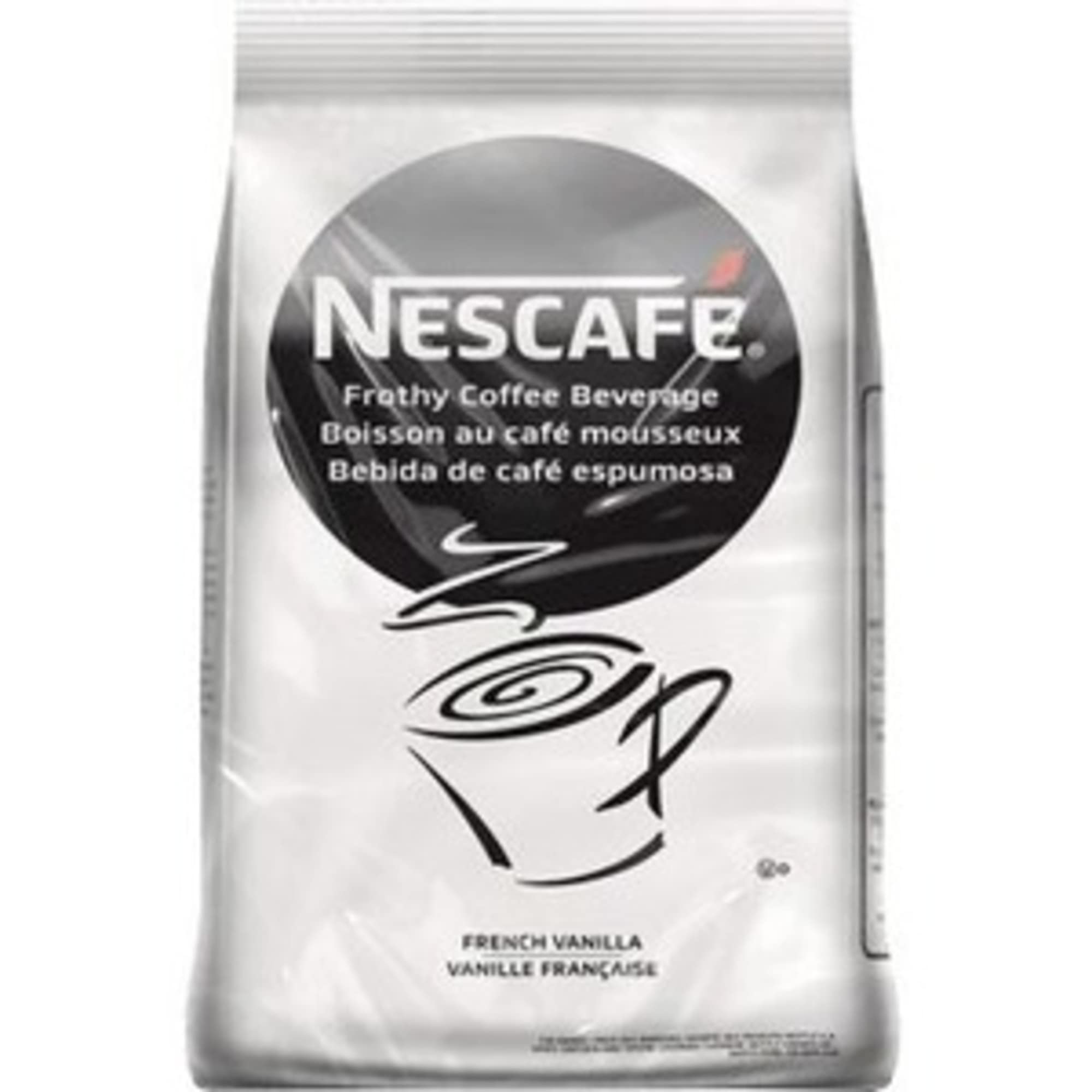 Nescafé French Vanilla Cappuccino Mix - 32-Ounce Bulk Pack (6 Bags) | Rich & Creamy Instant Coffee | Perfect for Office, Home & Travel Use