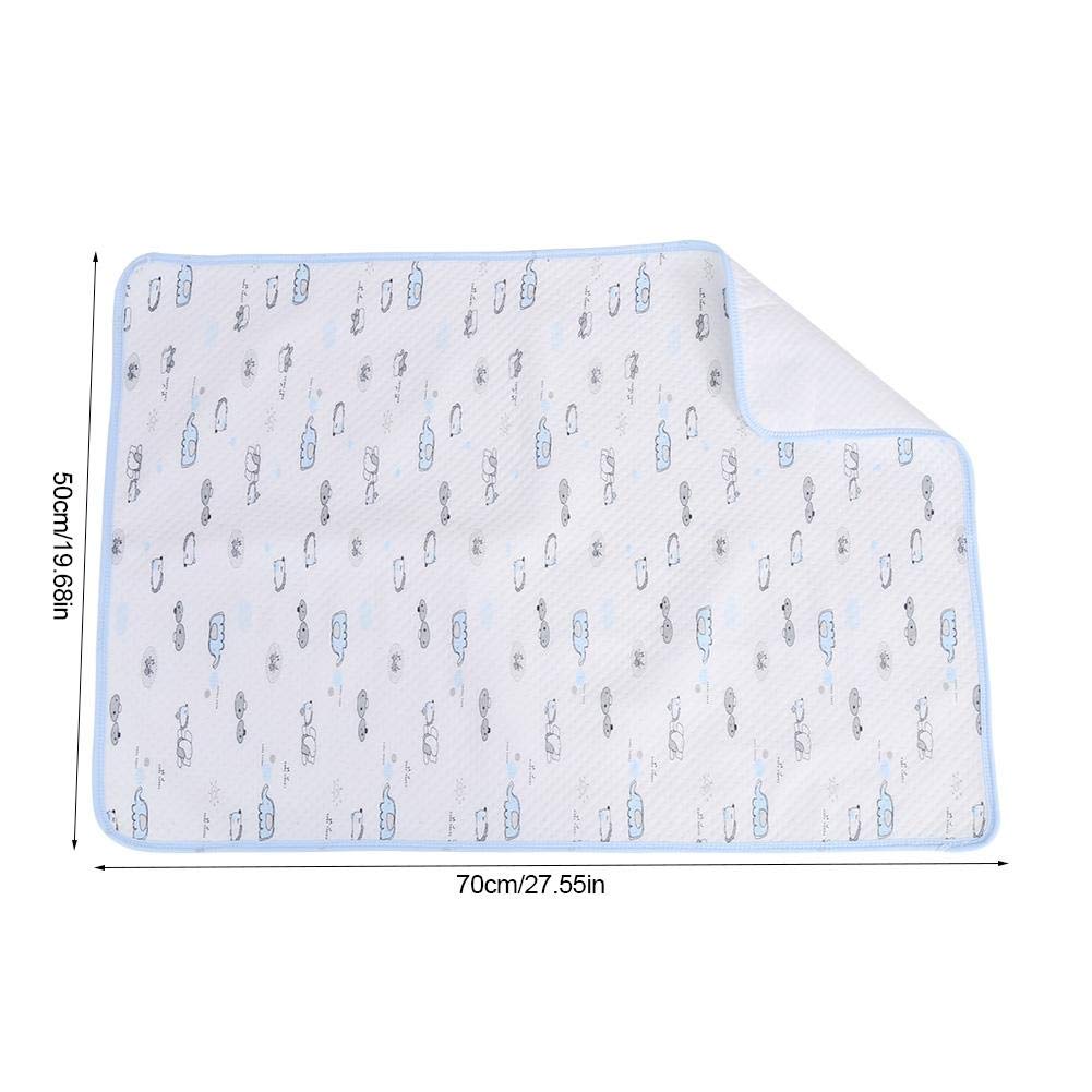 Portable Breathable Baby Changing Pad - Washable & Reusable Diaper Changing Mat with Cotton Liner, Soft Urine-Proof Nappy Bedding Cover (Blue) - Perfect for Nursery, Travel & On-the-Go Diaper Changes