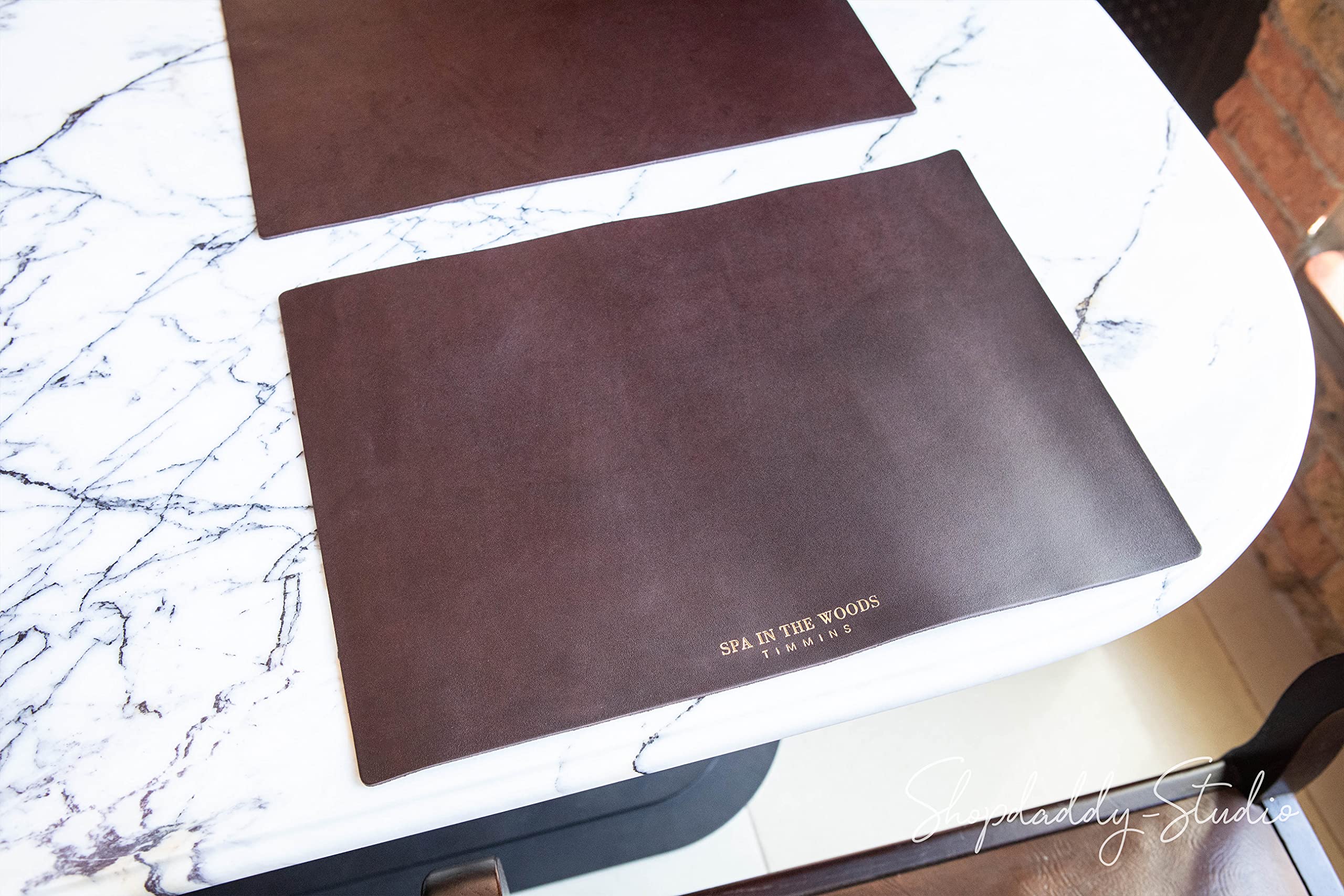 Premium Custom Leather Placemats for Restaurants & Home Dining - Heat Resistant Washable Table Mats Set with Rustic Farmhouse Design - Perfect for Dinner Parties, Weddings & Holiday Gatherings