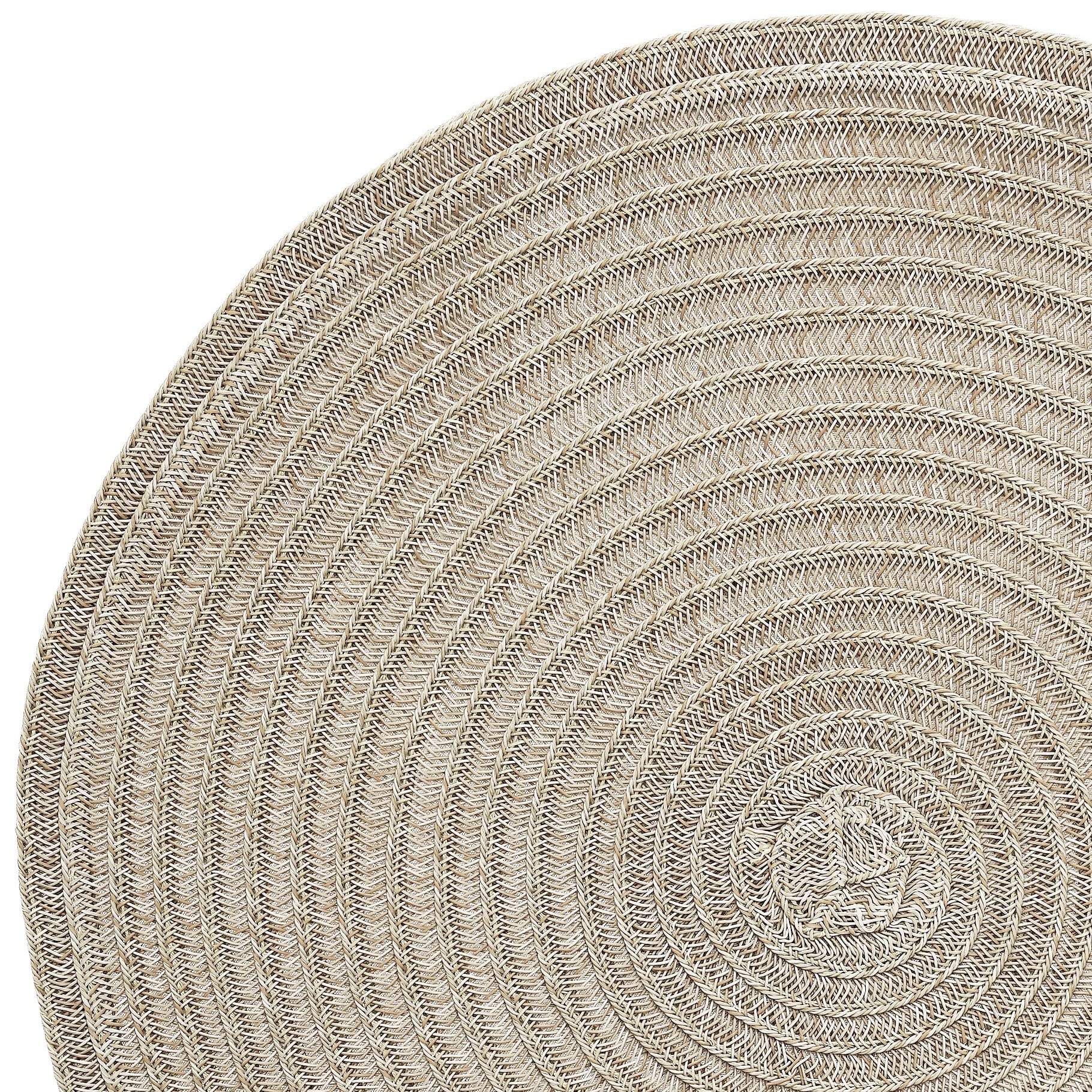 10 Pack Handcrafted Woven Polyester Round Table Placemats - Heat-Resistant, Washable & Easy to Clean Centerpieces for Dining (Taupe Brown) | Perfect for Thanksgiving, Christmas Dinner & Formal Table Settings