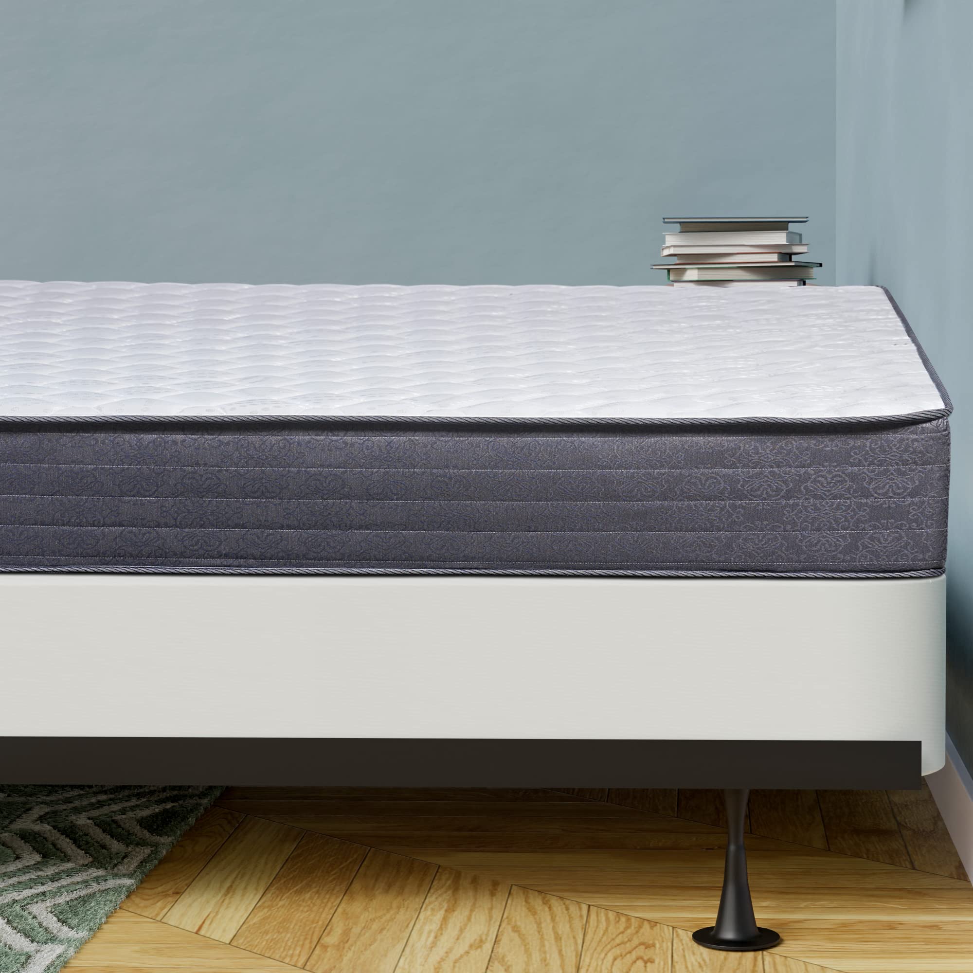 Treaton Queen 9 Inch Hybrid Mattress in a Box - Medium Firm Support for Back Pain Relief, Motion Isolation & Pressure Relief with 4