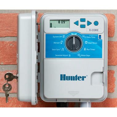 Hunter Industries XC 400 X-CORE® 4-Station Smart Sprinkler Controller for Home Lawn & Garden Irrigation System - Perfect for Residential Watering Automation & Landscape Maintenance