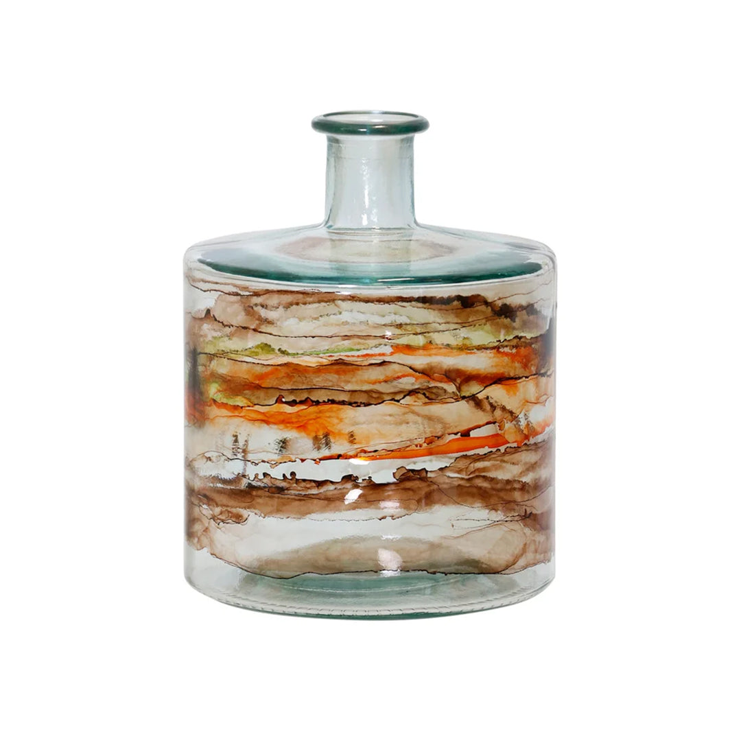 French Multi-Colored Ceramic Vase - Handcrafted Home Decor for Living Room, Dining Table & Wedding Centerpieces