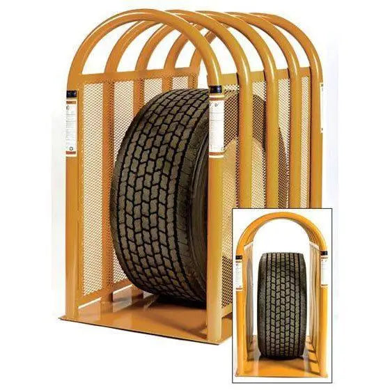 Ken Tool 5 Bar Magnum Heavy Duty Tire Inflation Cage - Safety Tire Cage for Truck & Tractor Tires - Workshop & Garage Use