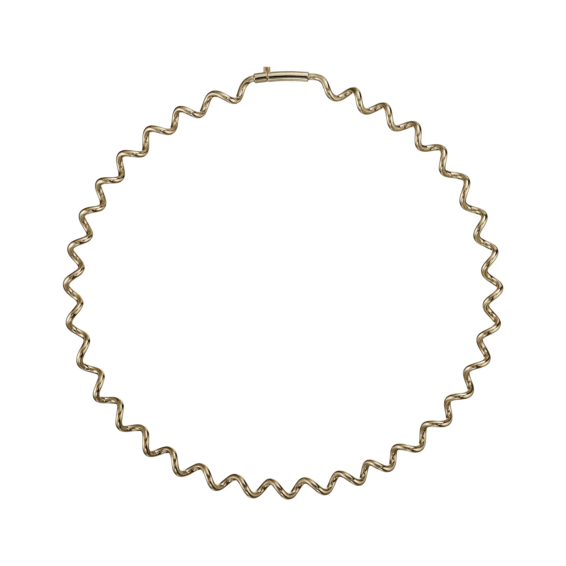 Helix Solid Gold Spiral Choker Necklace for Women - 14K Yellow Gold Minimalist Layering Necklace - Perfect for Everyday Wear, Date Nights & Special Occasions