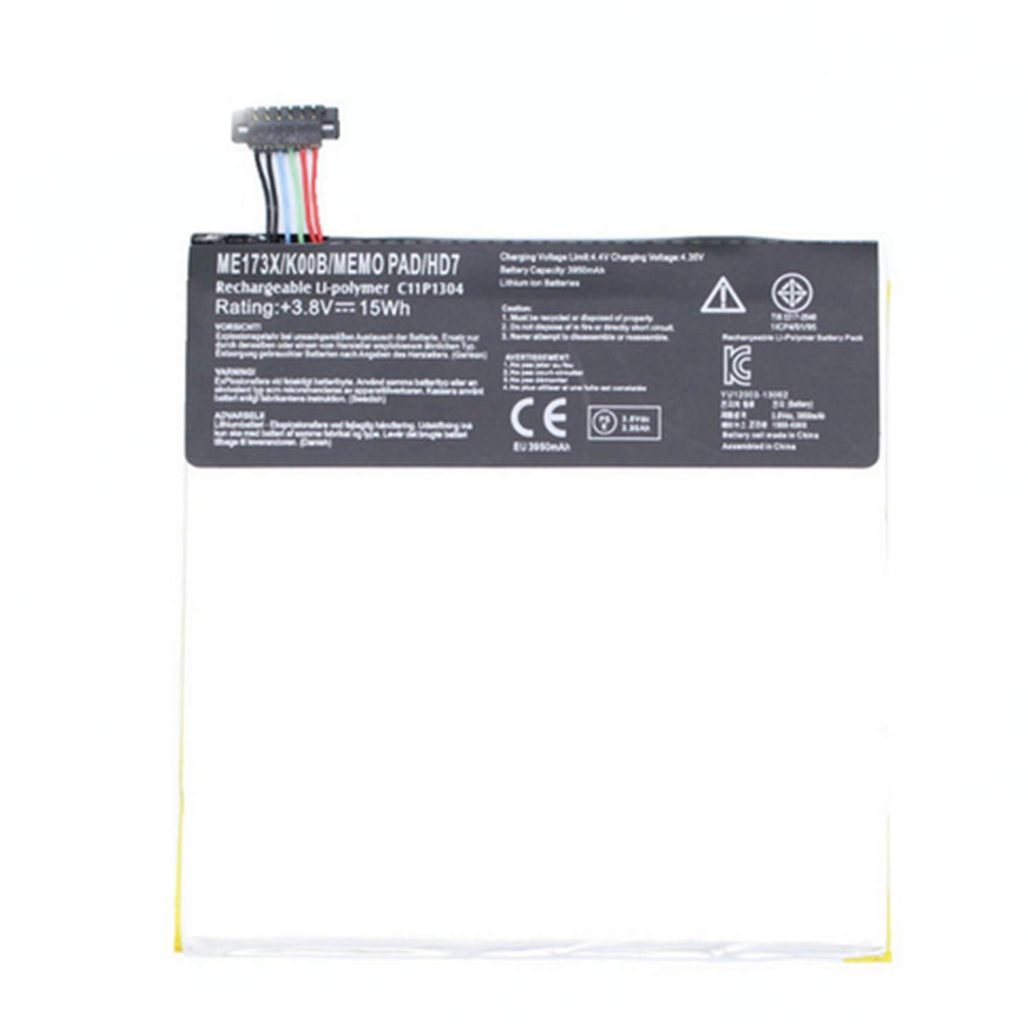 Original ASUS MEMO PAD HD 7 ME173X K00B Replacement Laptop Battery - 3.8V 3910mAh 15Wh (Model C11P1304) - Perfect for Work, Travel & Home Use