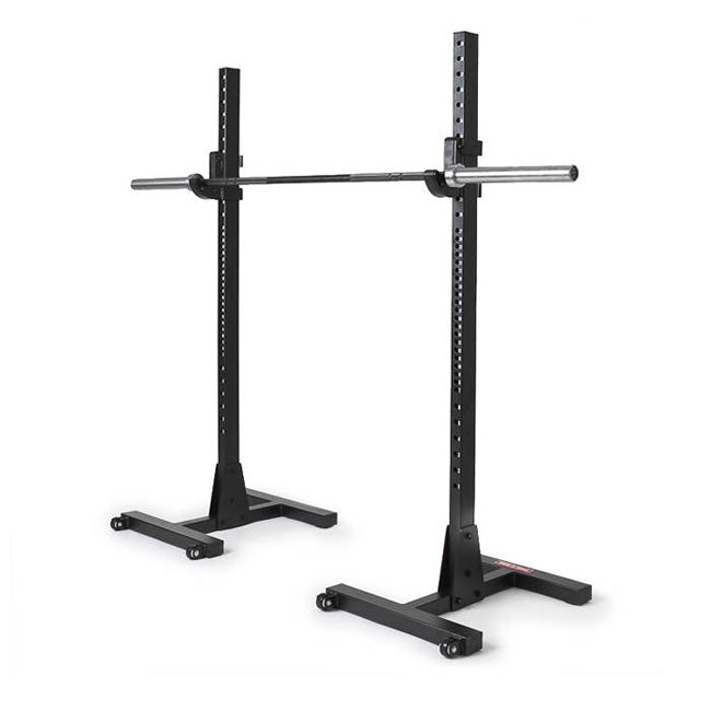 XM FITNESS Commercial H Base Squat Stands Pair - Heavy Duty Power Rack for Home & Gym Strength Training - Perfect for Squats, Bench Press & Weightlifting Exercises
