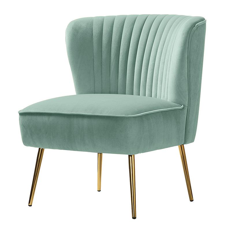 Lola Velvet Side Chair - Modern Upholstered Accent Chair for Living Room, Bedroom & Office - Soft Velvet Fabric with Sturdy Wooden Legs - Perfect for Dining, Lounge & Home Decor