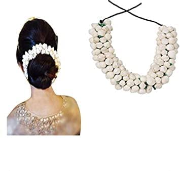 Ekan Bridal Hair Gajra Juda Full Bun Hair Accessories for Women - 20 Gram Pack of 1 - Perfect for Weddings, Indian Bridal Jewelry & Traditional Hairstyles
