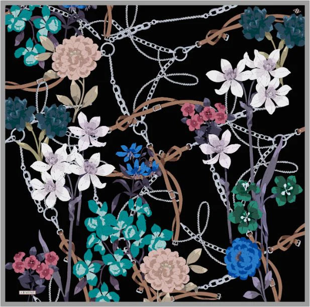 Armine Amber Elegant Silk Scarf No. 55 - Luxury Womens Fashion Accessory for Office, Party & Travel
