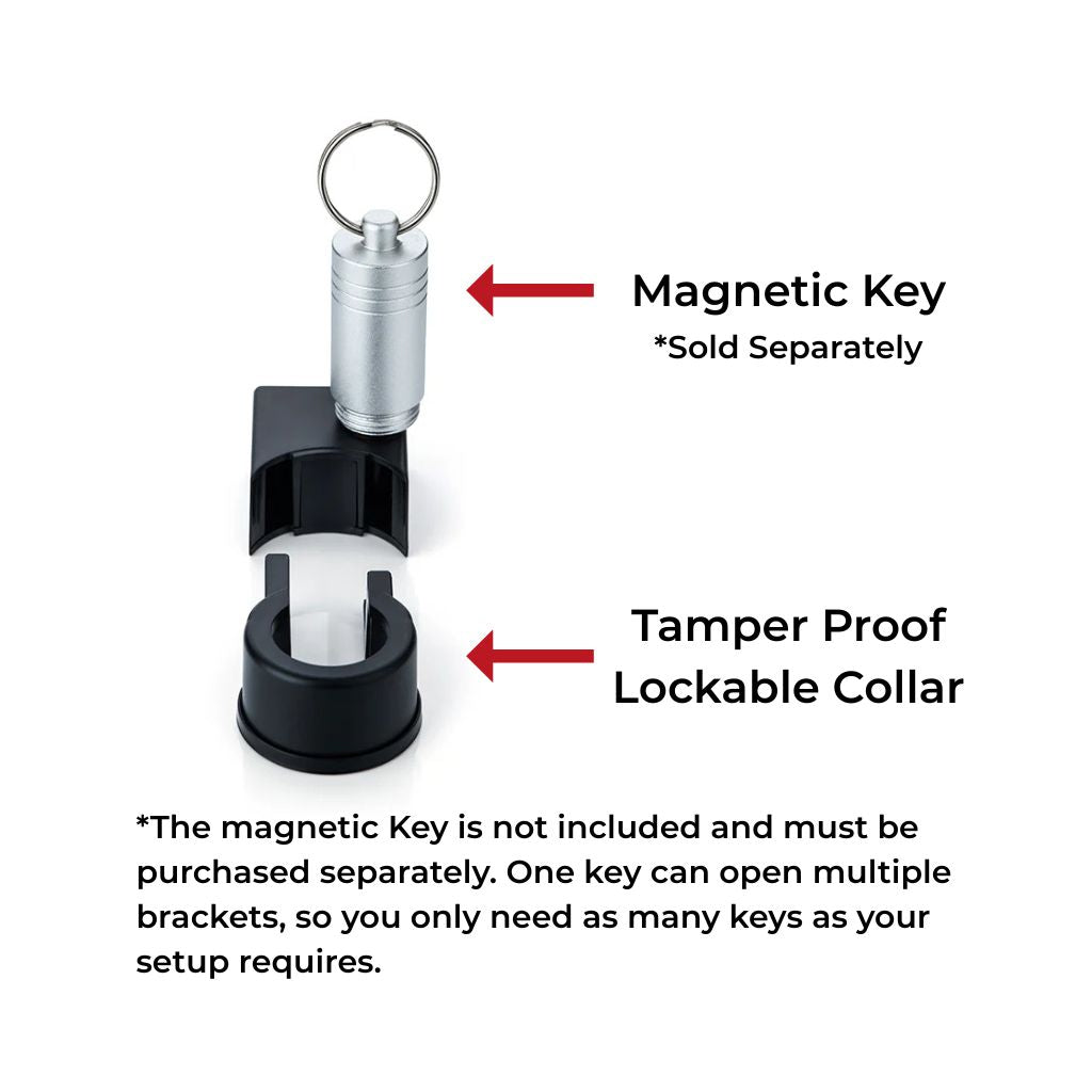 Magic Magnet - Triple Tamper Proof Bracket in Black | Secure Mounting Solution for Home, Office & Retail Displays