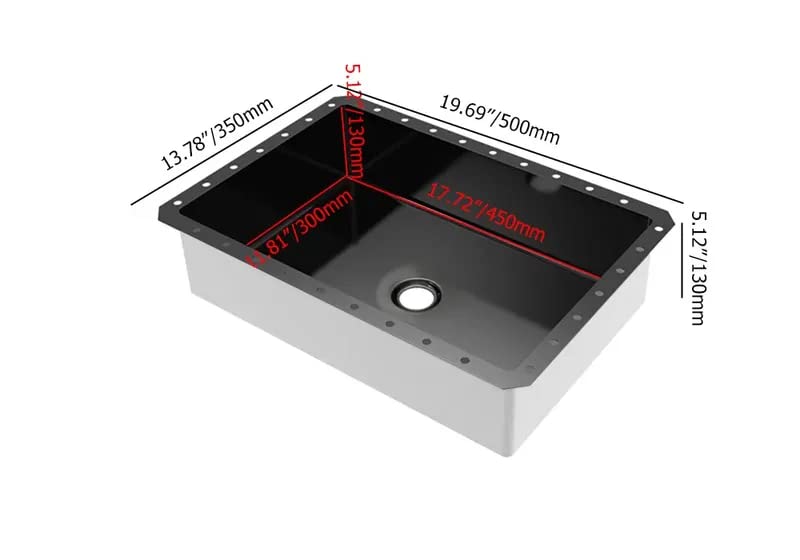 Luxury Black Stainless Steel Undermount Rectangular Bathroom Sink - Modern Wash Basin for Vanity, Powder Room & Guest Bath Installation