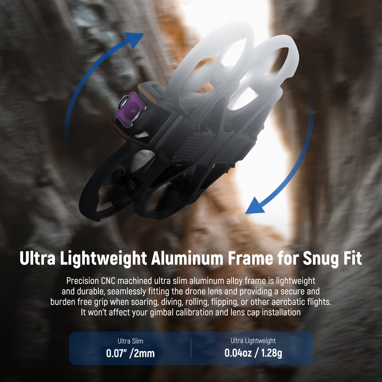 NEEWER FL A36 4-Pack Snap-On ND Filter Set for DJI Avata 2 Drone - Enhance Aerial Photography & Videography in Bright Conditions