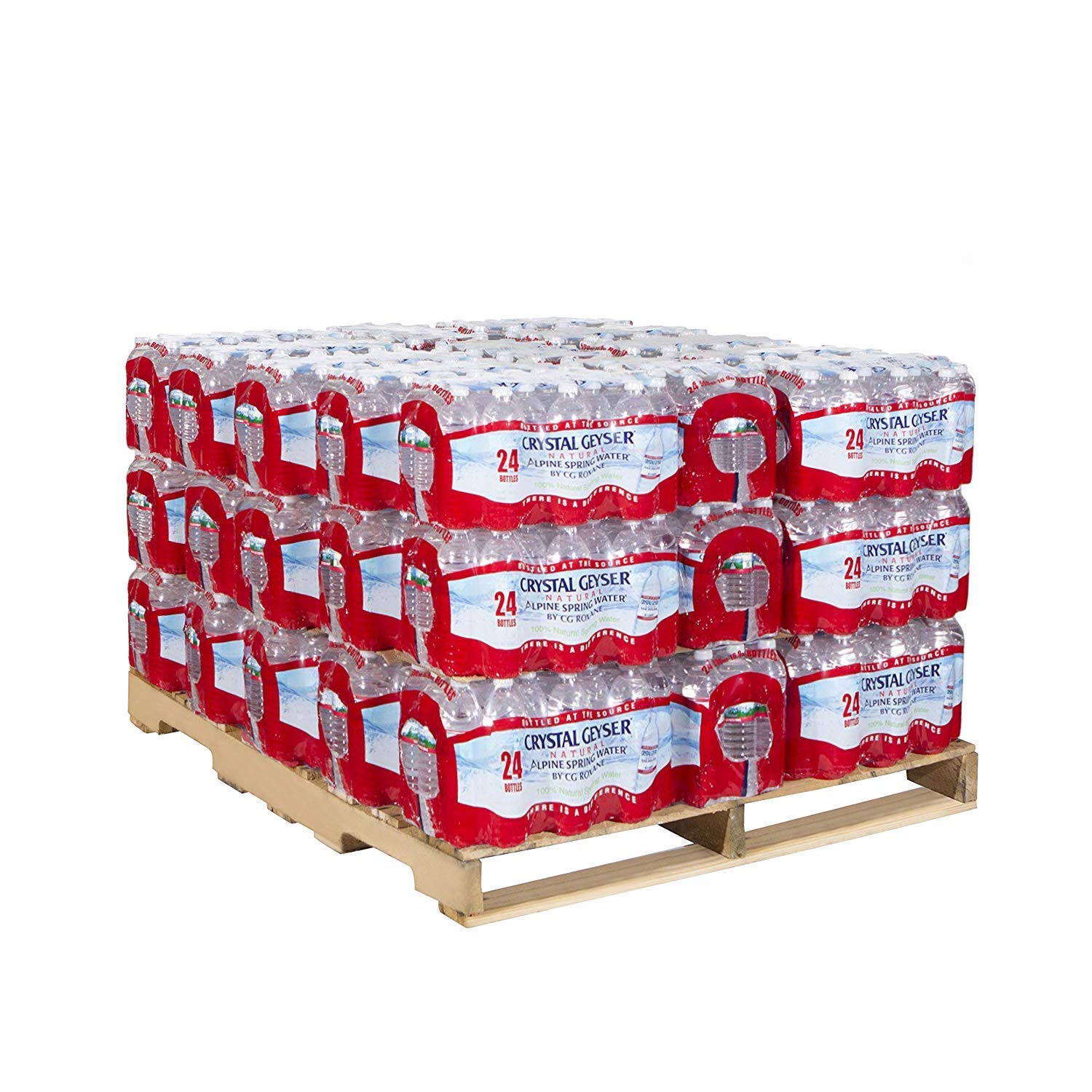 **Crystal Geyser Alpine Spring Water - 16.9 oz Bottles (24-Pack, 42 Cases / Half Pallet, 1008 Bottles Total) - Pure Natural Spring Water for Home, Office & Outdoor Activities**