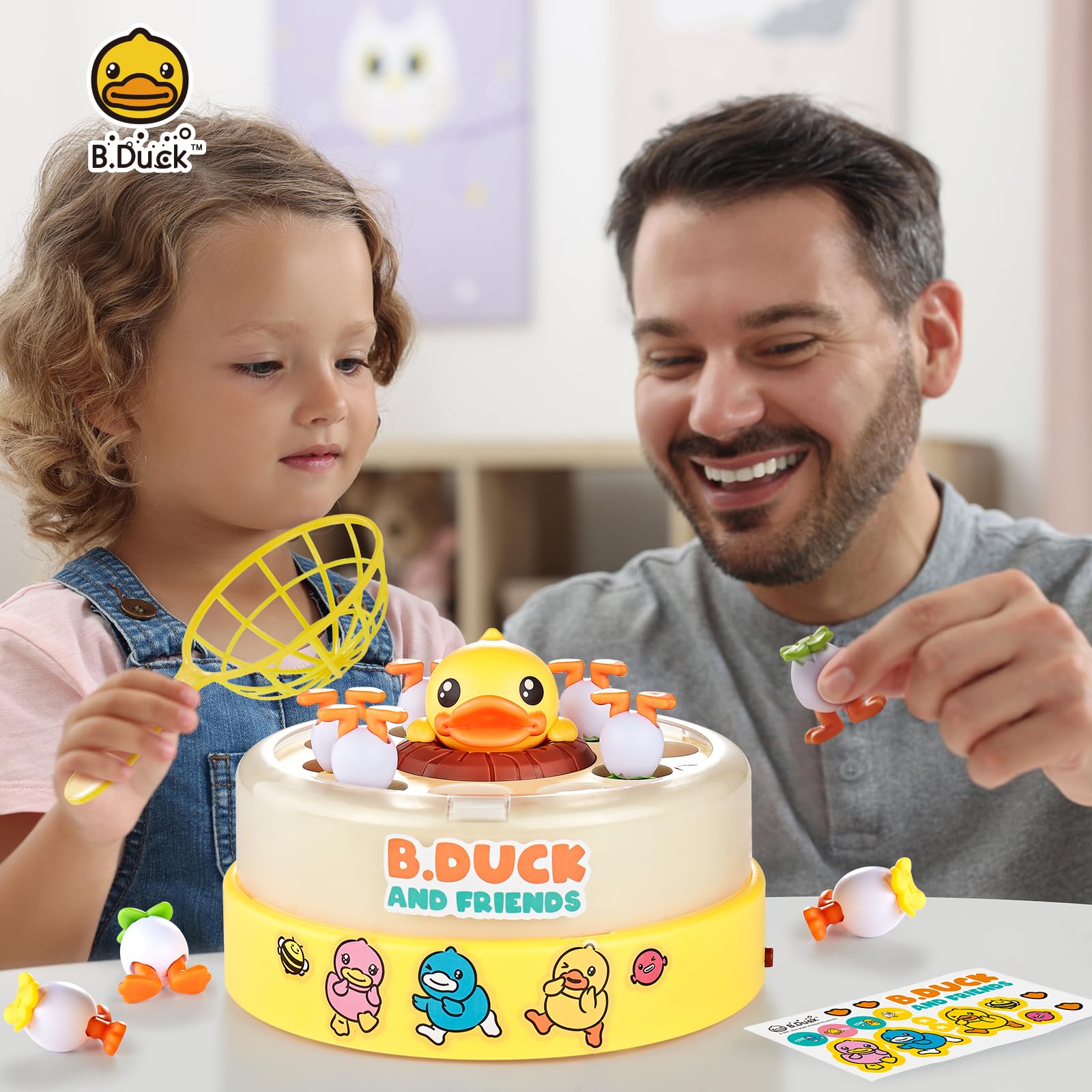 B.Duck Catch & Bounce Game for Kids 3-6 - Outdoor Birthday Gift for Boys Girls