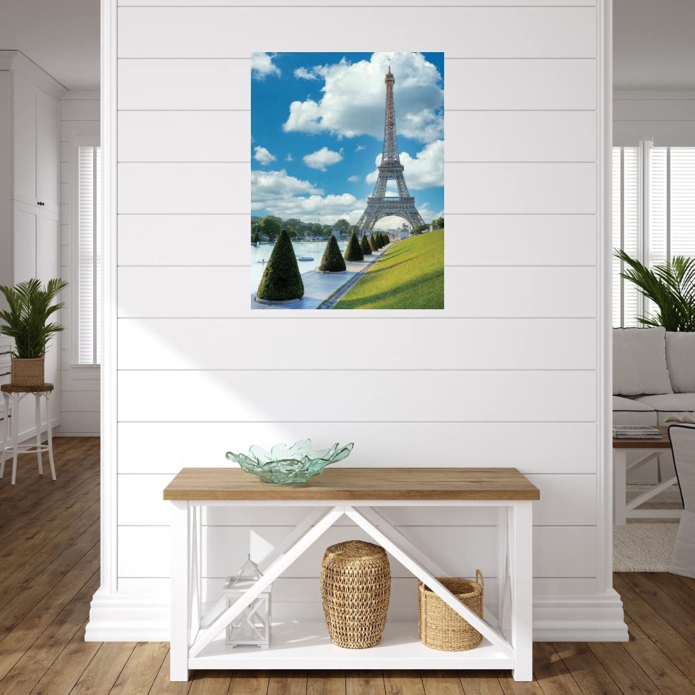 Eiffel Tower Canvas Wall Art - Parisian Landscape Painting by Alan Blaustein - High Quality Fine Art Print for Living Room, Bedroom, Office Decor - Ready to Hang 32x43 Inch - Perfect for Home, Hotel & Cafe Wall Decoration