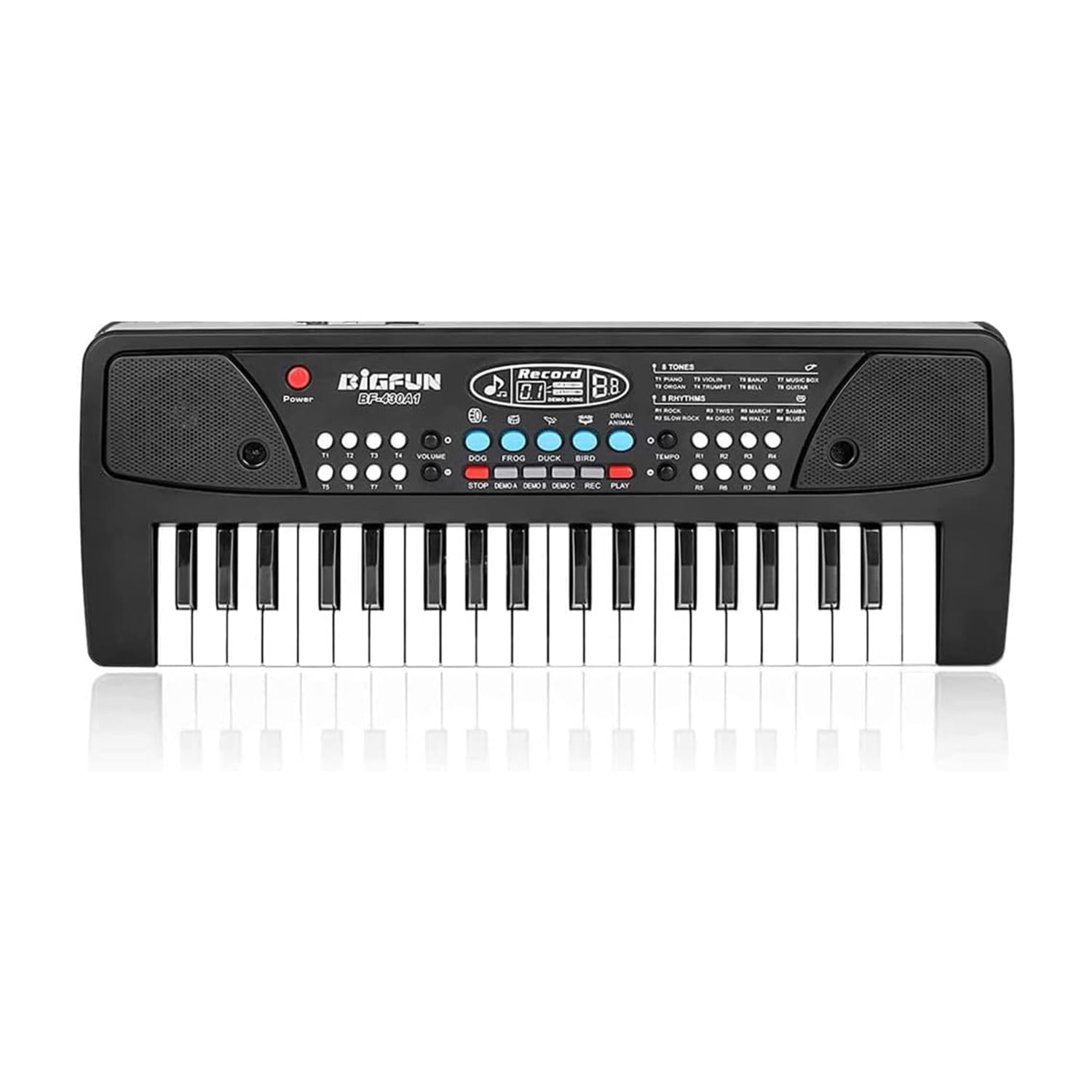 LeeQee 37-Key Portable Electronic Keyboard Piano for Kids Ages 3-9 | Black Mini Piano with Built-in Microphone | Educational Musical Toy Gift for Boys & Girls | Perfect for Home Learning, Birthday Gifts & Early Music Education