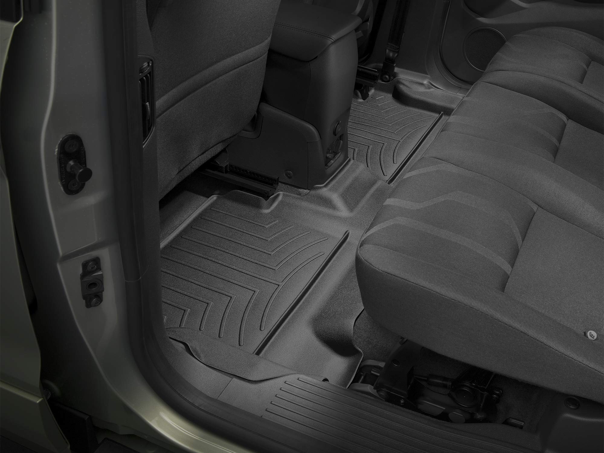 WeatherTech Custom Fit Floor Liners for Ford Transit Connect - 2nd Row (445992), Black | All-Weather Protection | Durable Car Mats for Work Vans & Family Vehicles