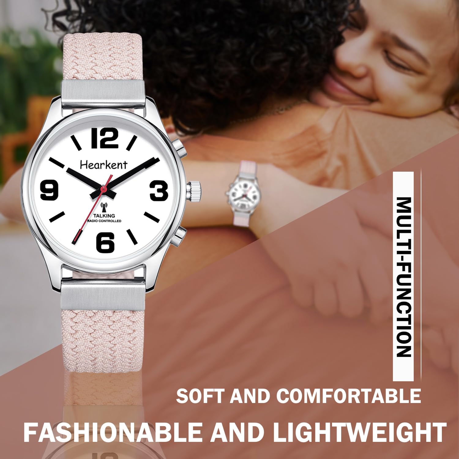 Talking Watch for Visually Impaired & Seniors - Large Number Voice Watch for Blind & Elderly - Clear American Accent Women's Watch - Perfect for Daily Use, Time Management & Accessibility Needs