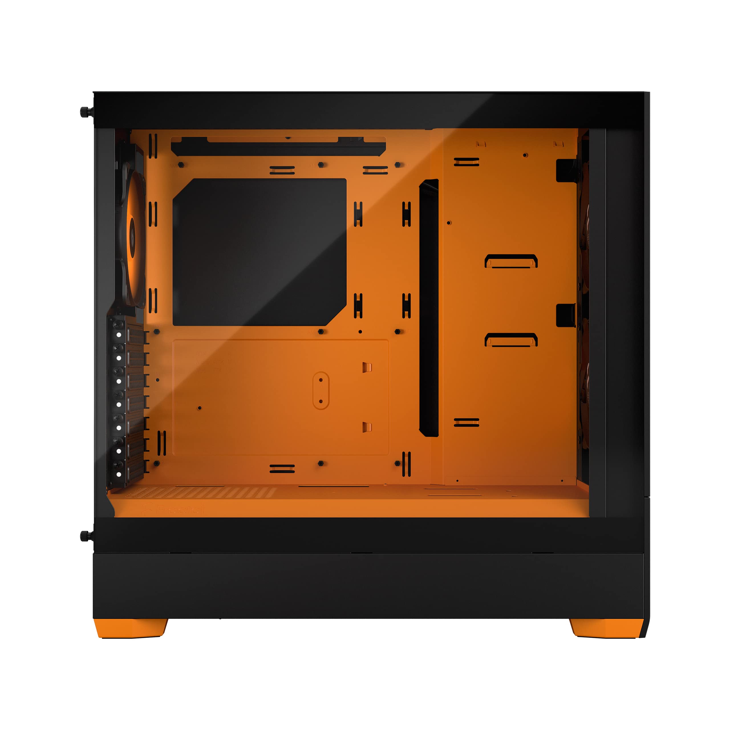Fractal Design Pop Air RGB Mid Tower Case - Orange Core, Tempered Glass Side Panel, Clear Tint, High Airflow PC Gaming Case - Perfect for Gaming Rigs & Custom PC Builds