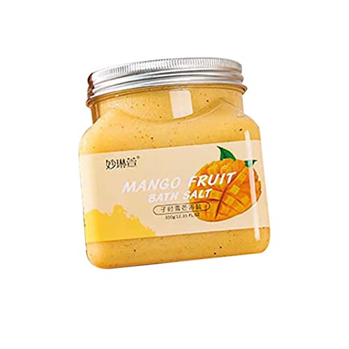 Natural Kiwi Peach Mango Extract Body Scrub - Exfoliating Salt Scrub for Women, Deep Cleansing Face & Body Moisturizer, Organic Skin Care for Dry Skin - Perfect for Spa Day & At-Home Self Care