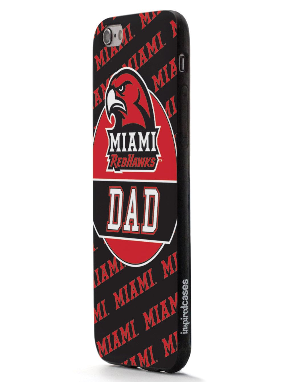 3D Textured iPhone 15 Pro Max Case - Shockproof Rubber Bumper Cover - Protective Phone Case for Apple iPhone 15 Pro Max - Miami University Redhawks Design - Perfect for College Students & Dads - Durable Protection for Everyday Use, Sports & Outdoor Activities