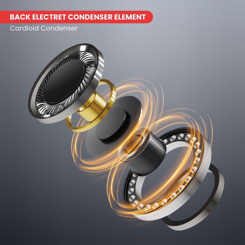 Professional Cardioid Condenser Headset Microphone for Streaming, Podcasting & Gaming - Noise-Canceling Boom Mic with Clear Voice Capture