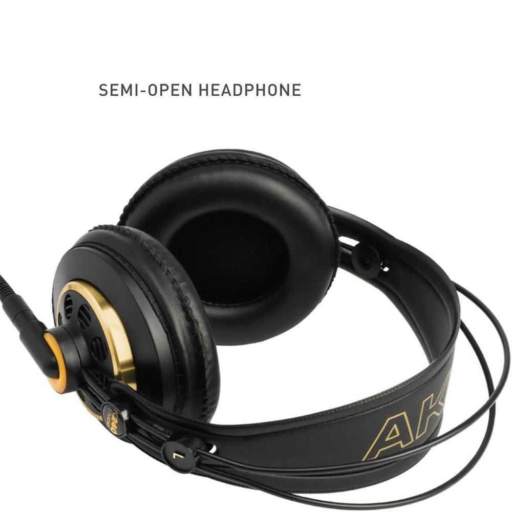 AKG K240 Studio Professional Over-Ear Headphones with Warranty Bundle - Perfect for Recording, Mixing & Music Production