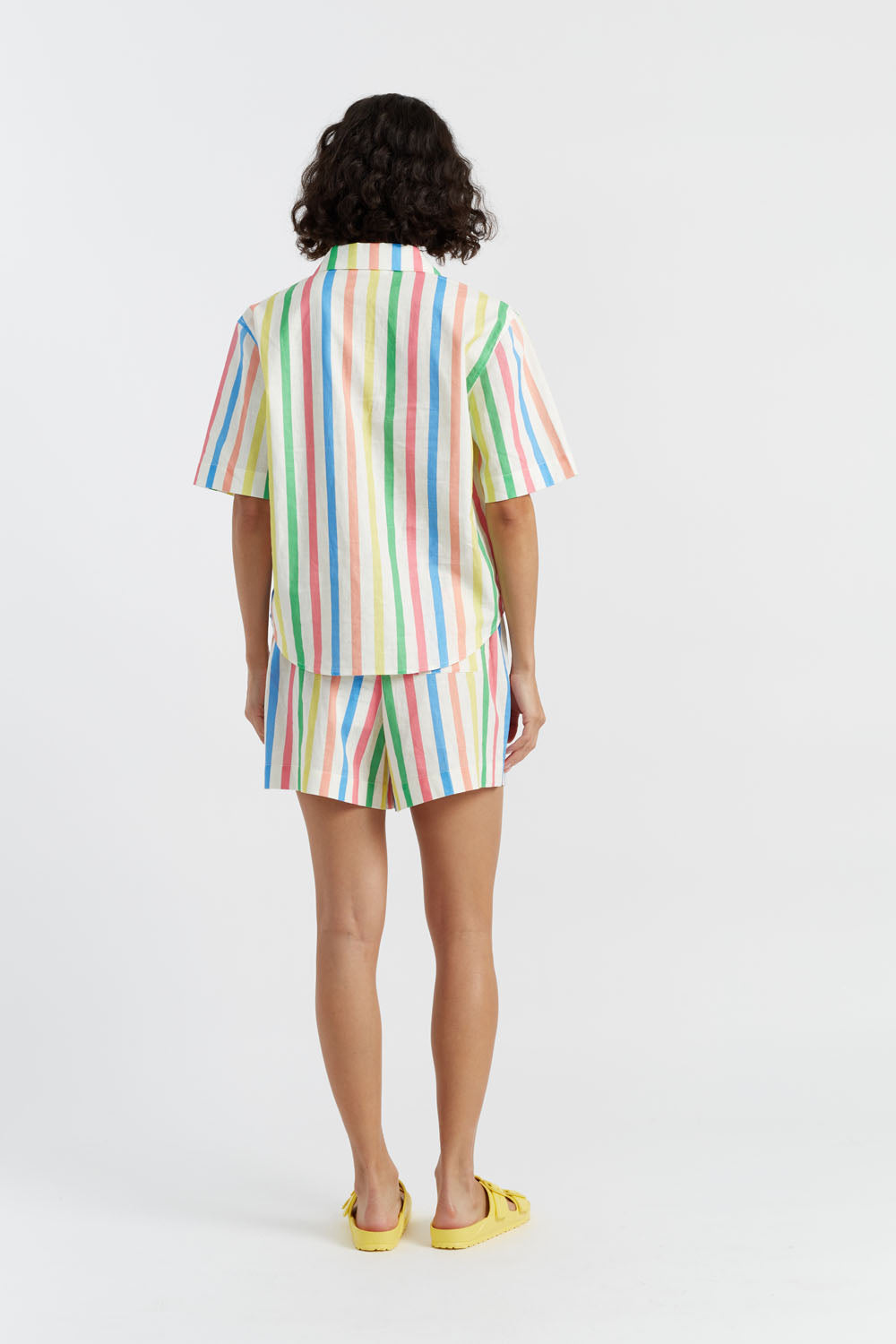 Stylish Multi Linen Cotton Snoopy Stripe Shorts for Men & Women - Perfect for Summer, Beach, and Casual Outings