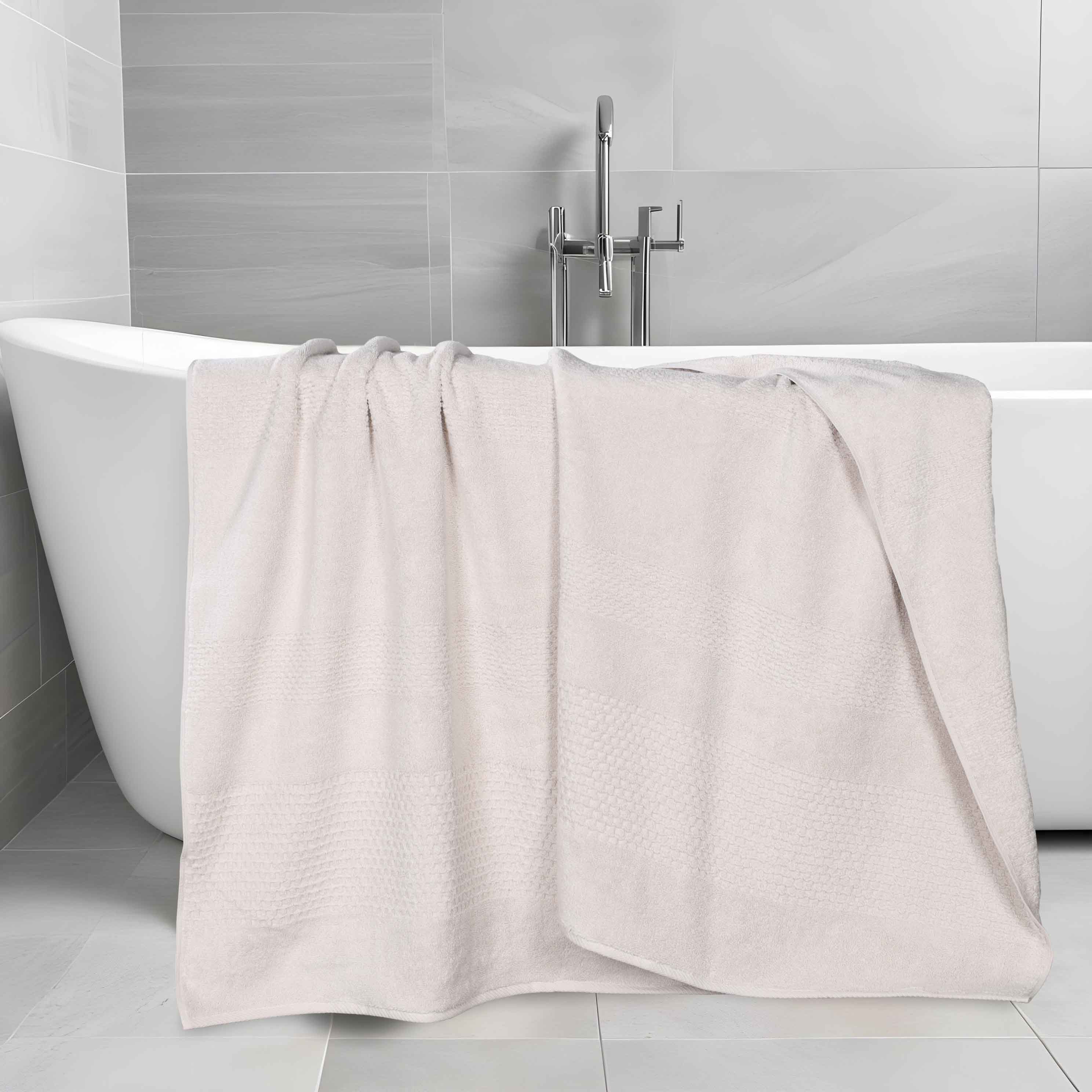 Playa Zero Twist Cotton Solid Waffle Textured Bath Sheets - Ultra Soft & Absorbent Set of 2 | Luxury Spa & Bathroom Essentials for Hotels & Home Use