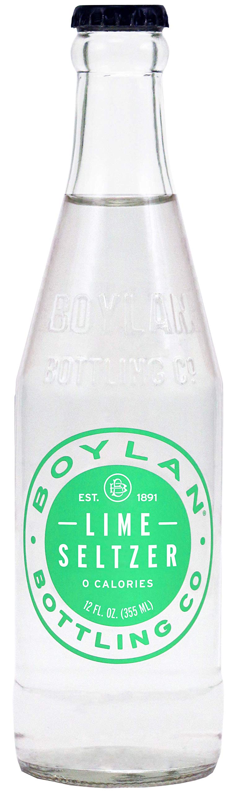 Boylan Bottling Lime Seltzer Water - 12 oz Glass Bottles (24 Pack) | Refreshing Sparkling Water for Parties, Picnics & Healthy Hydration