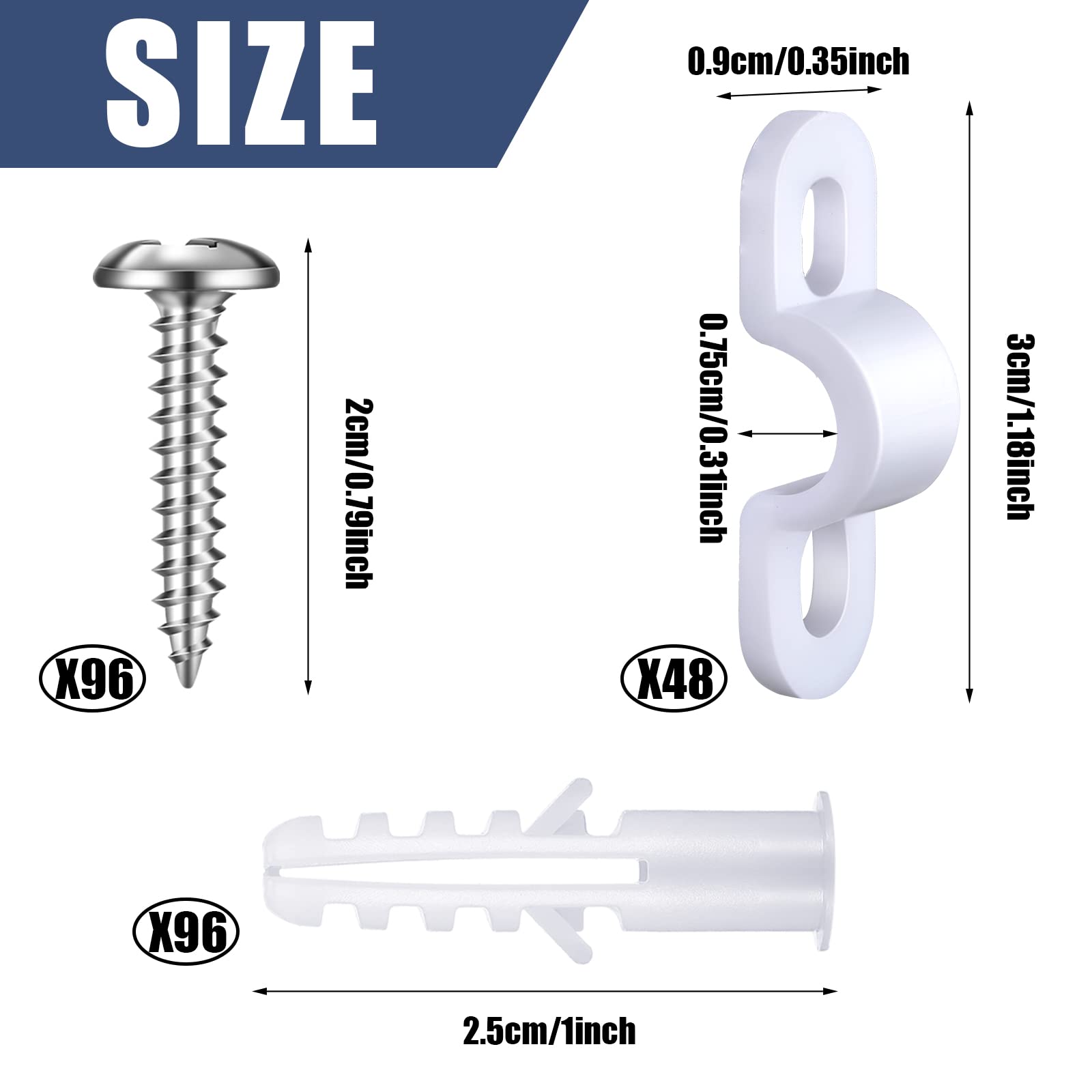 White Plastic Shelf Clips for Wire Shelving (240) - Secure Storage Organizer