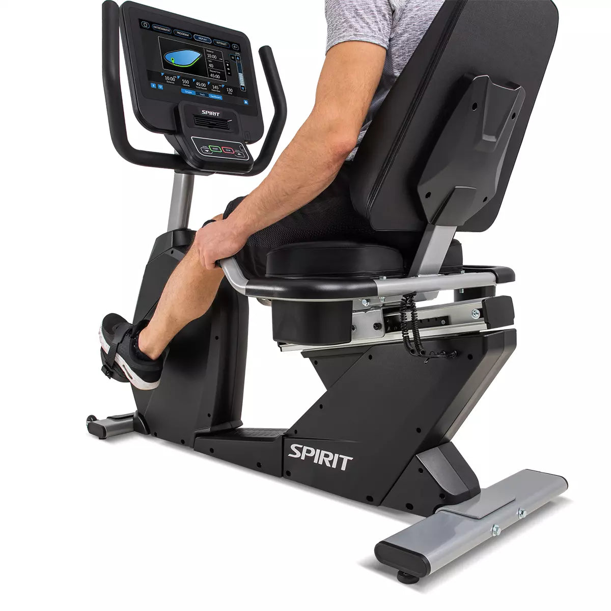 Spirit Fitness CR800 ENT Commercial Recumbent Exercise Bike - Heavy Duty Indoor Cycling for Home Gym & Rehabilitation