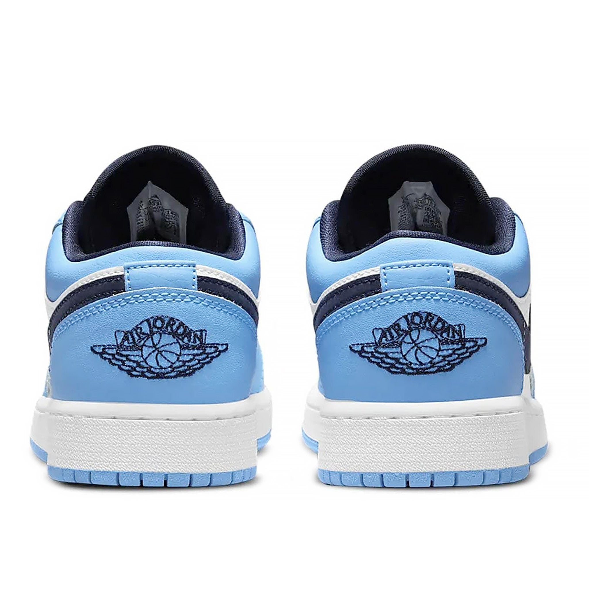 Air Jordan 1 Low UNC University Blue Sneakers for Girls (GS) - Comfortable Basketball Shoes for School, Sports & Casual Wear